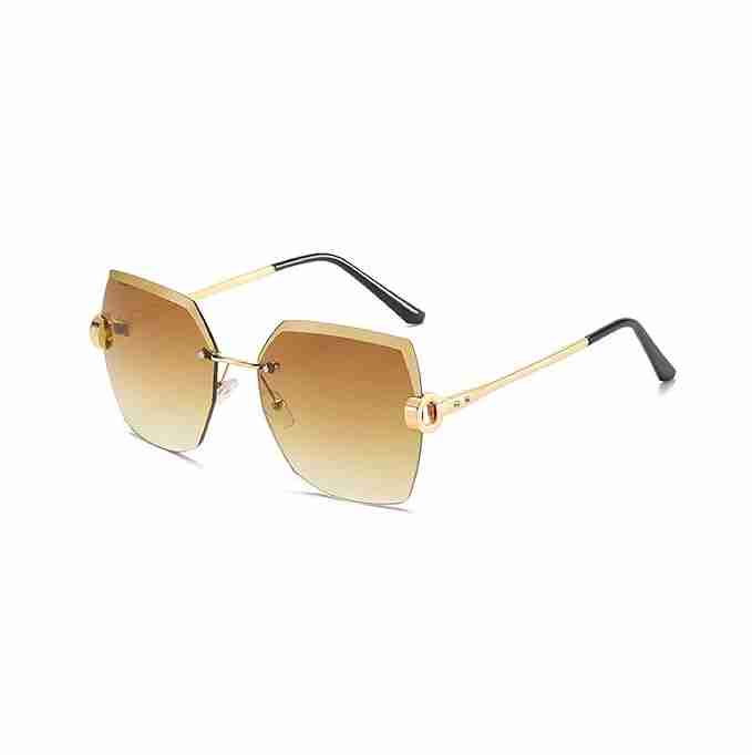 Obsidian | Oversized Hexagonal Metal Sunglasses