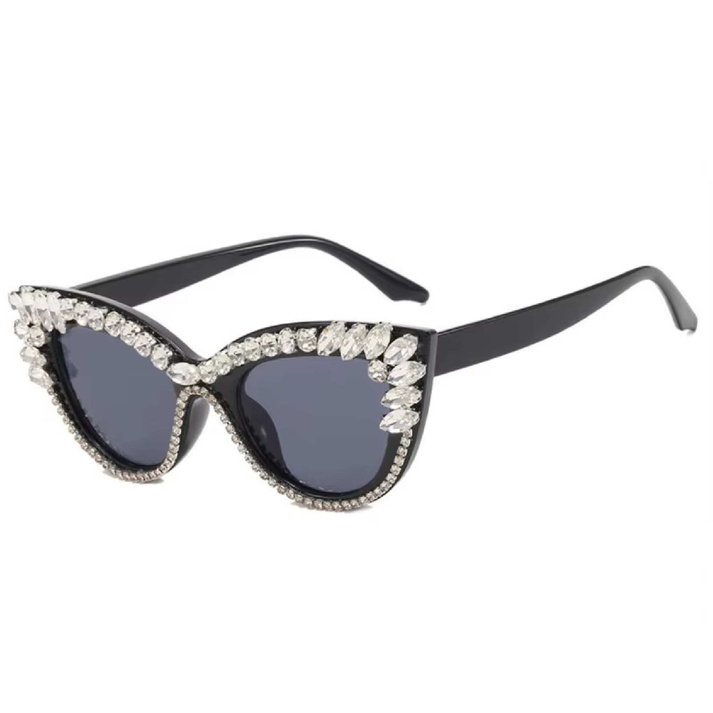 Garnexa | Rhinestone Cat-Eye Acetate Sunglasses