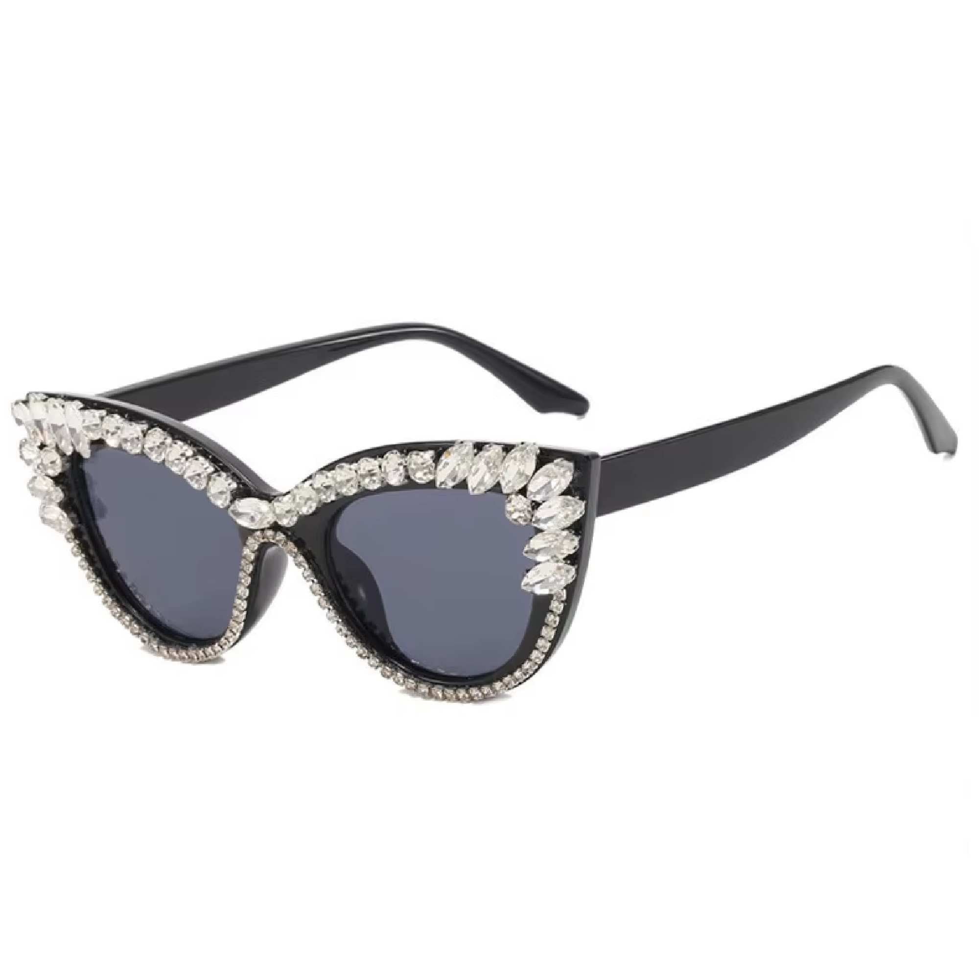Garnexa | Rhinestone Cat-Eye Acetate Sunglasses