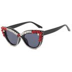 Garnexa | Rhinestone Cat-Eye Acetate Sunglasses