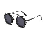 Phaedra | Retro Vintage Round Hexagonal Metal Sunglasses