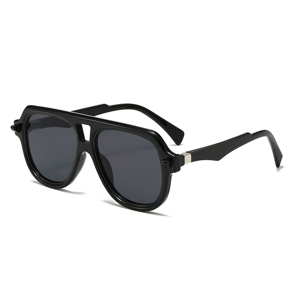 Graphite | Oversized Fashion Navigator Acetate Sunglasses