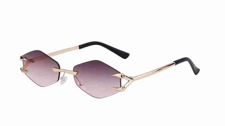 Flux | Futuristic Hexagonal Metal Sunglasses