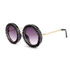 Opalya | Rhinestone Round Acetate Sunglasses