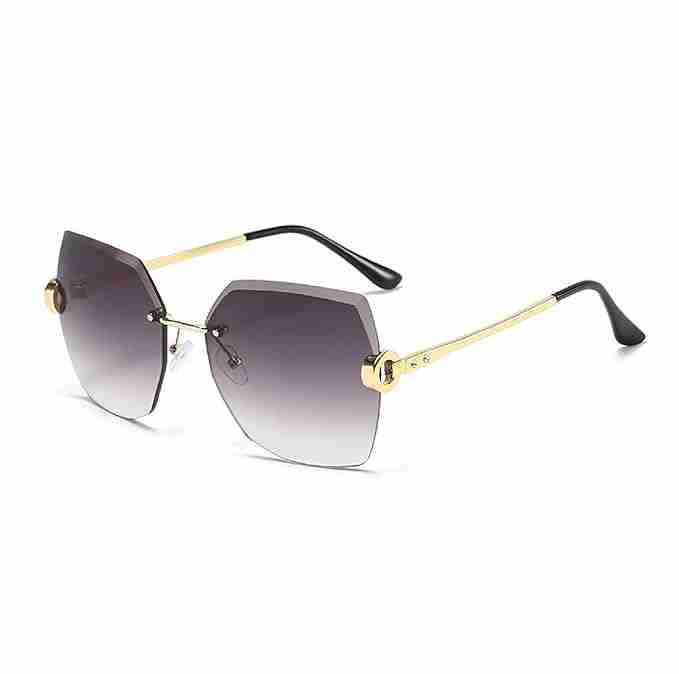 Obsidian | Oversized Hexagonal Metal Sunglasses