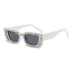 Citrina | Rhinestone Rectangle Acetate Sunglasses