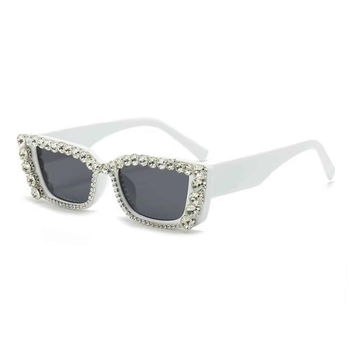 Citrina | Rhinestone Rectangle Acetate Sunglasses