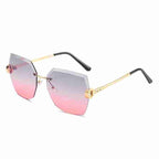 Obsidian | Oversized Hexagonal Metal Sunglasses