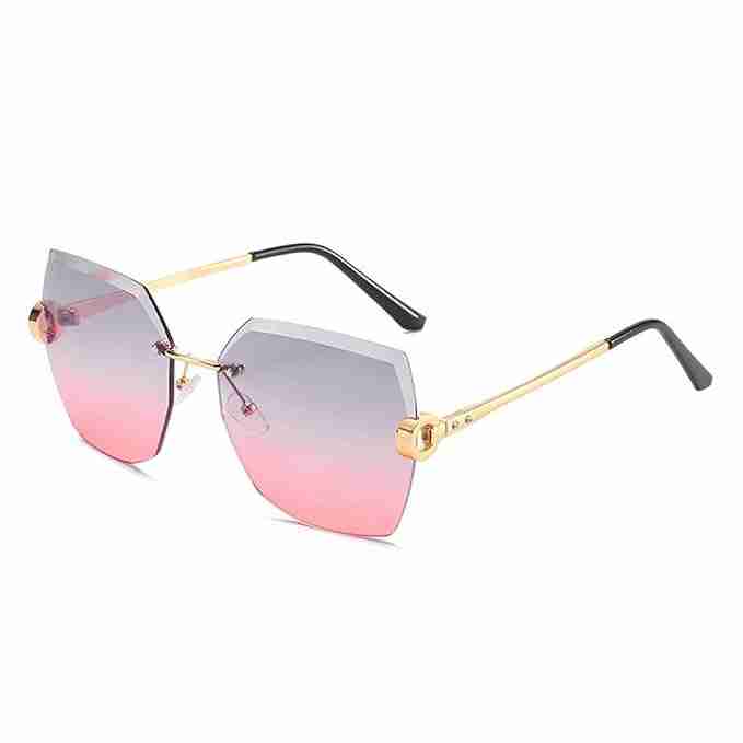 Obsidian | Oversized Hexagonal Metal Sunglasses