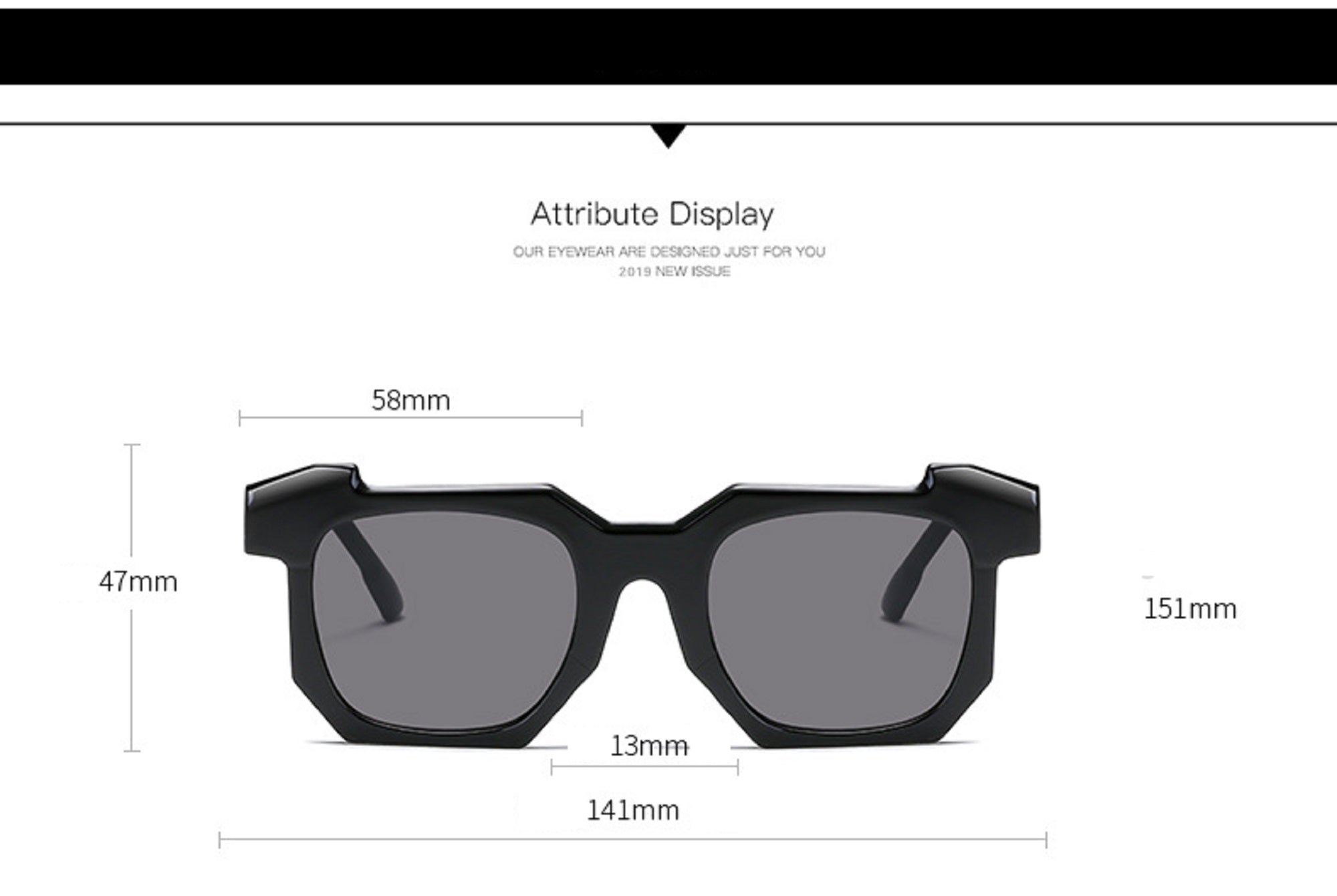SoHo |Fashion Hexagonal PC Sunglasses