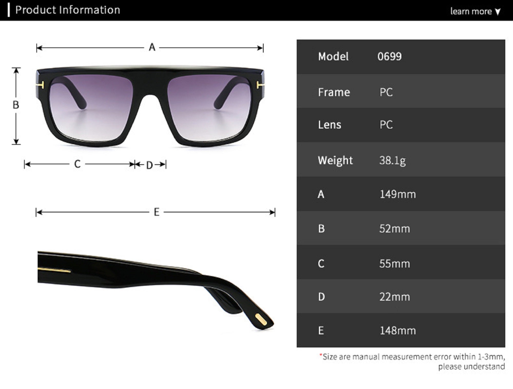Castile |Oversized Square PC Sunglasses