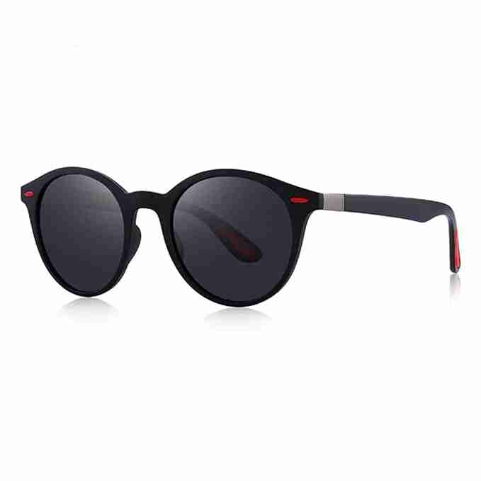 AUGEN Round Unisex Sunglasses - Black-1