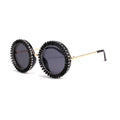Opalya | Rhinestone Round Acetate Sunglasses