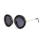 Opalya | Rhinestone Round Acetate Sunglasses