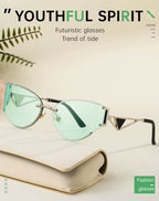 The Vanguard II |Classic Cat-Eye Metal Sunglasses