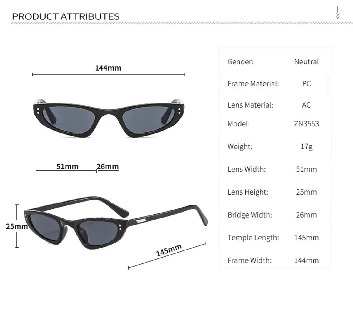 Vyra | Fashion Cat-Eye PC Sunglasses