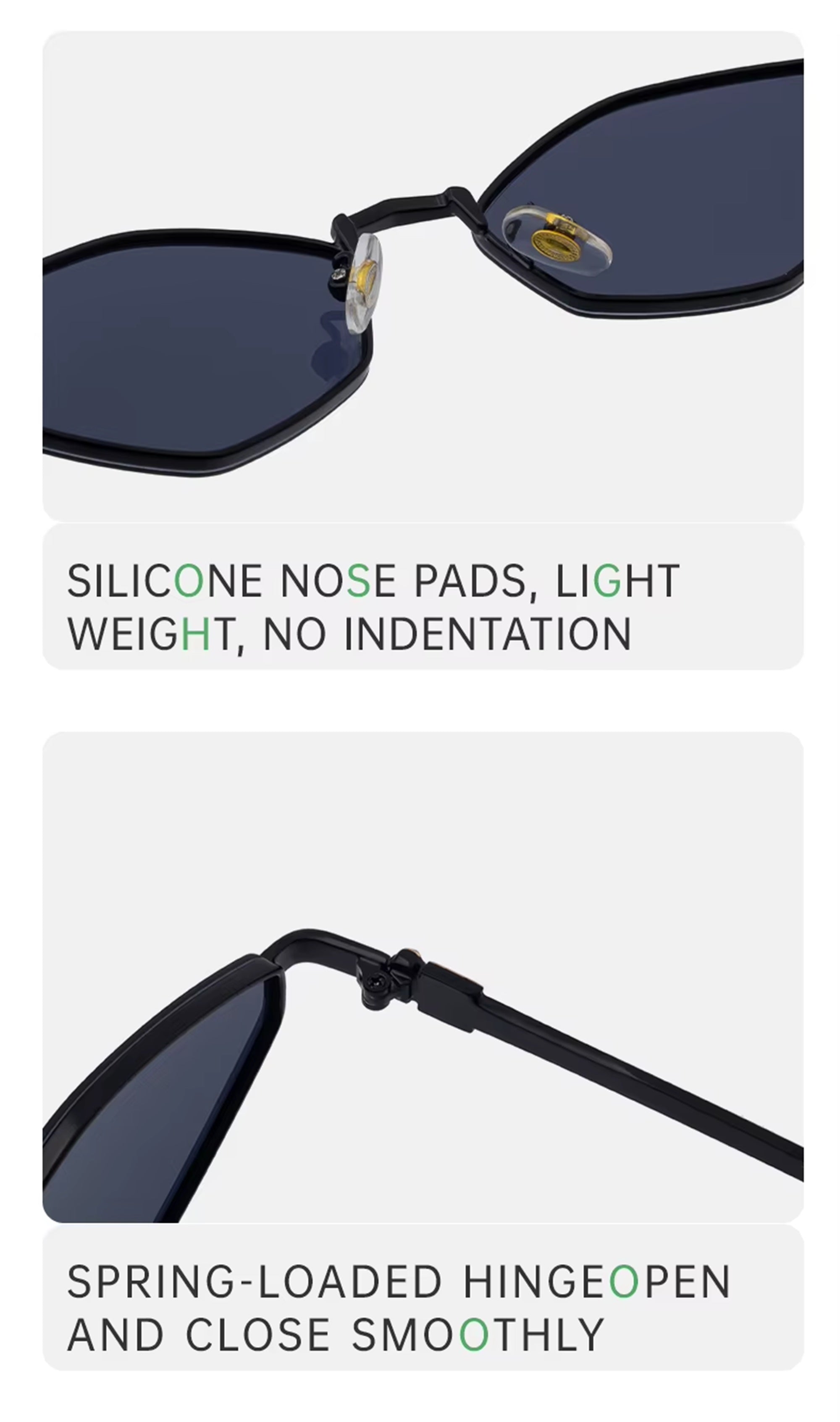 Onyx |Classic Cat-Eye Metal Sunglasses