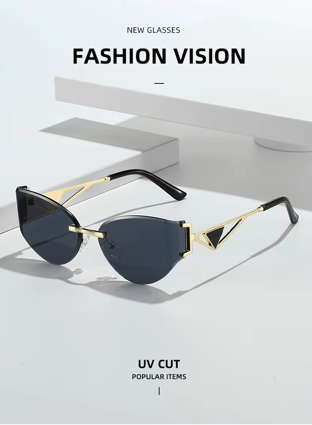 The Vanguard II |Classic Cat-Eye Metal Sunglasses