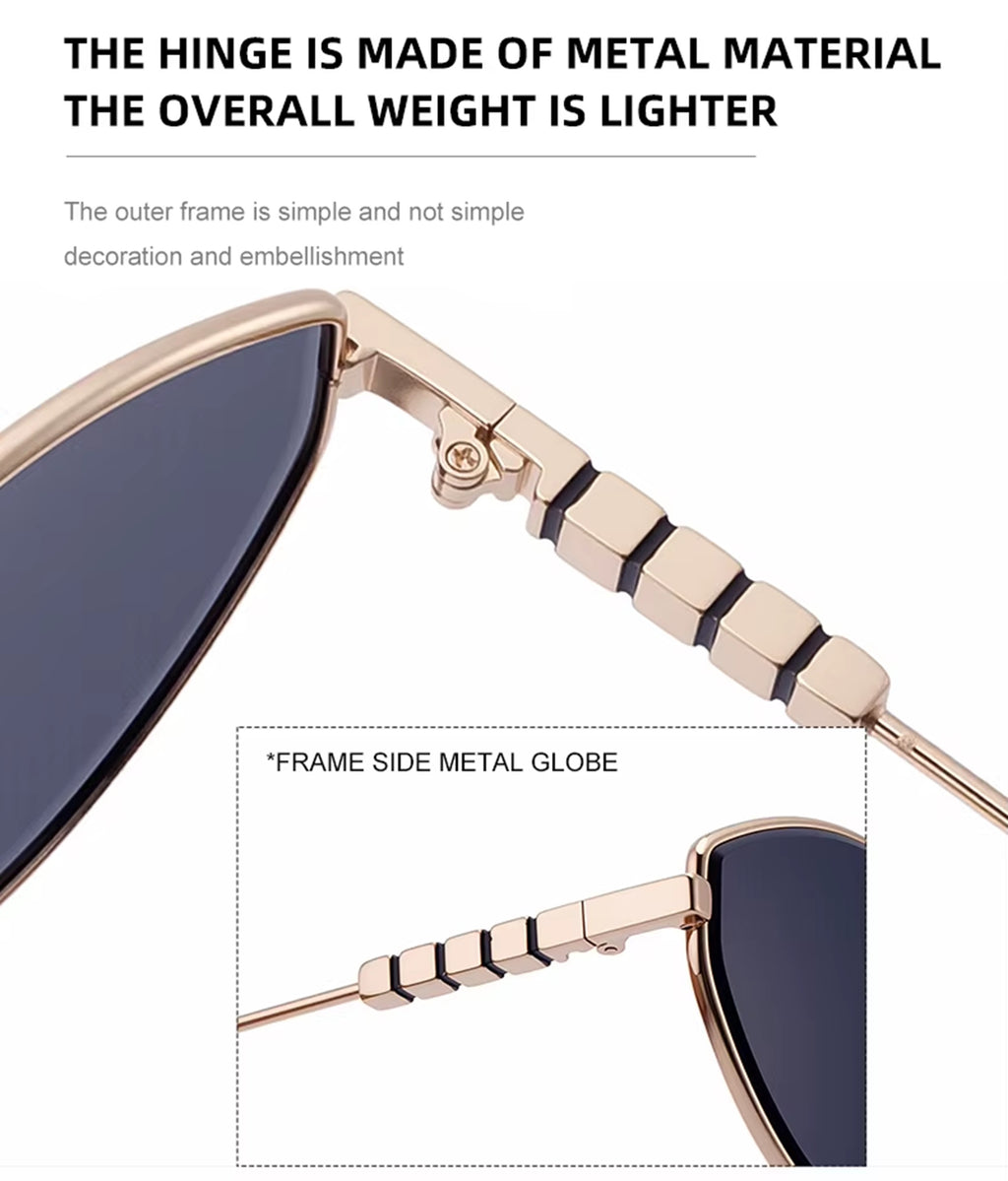 The Aesthetic |Classic Oval Metal Sunglasses