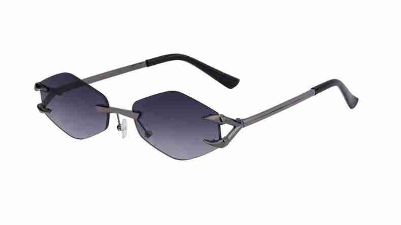 Flux | Futuristic Hexagonal Metal Sunglasses